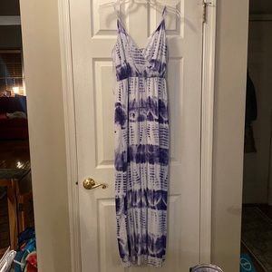 Blue Tie Dye Maxi Dress